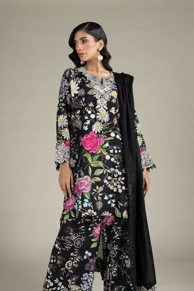 Embroidered | Raw Silk | Three-Piece Tailored Set | AED 350.00