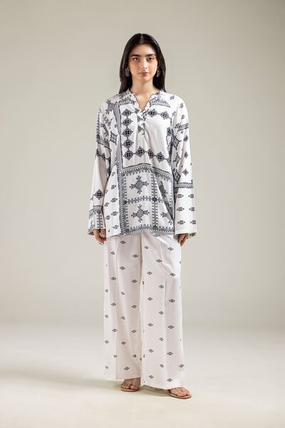 Embroidered | Viscose Crepe | Trousers | AED 50.00