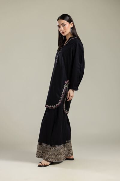 Embroidered |Cotton Dobby | Cotton Dobby Pants | AED 130.00