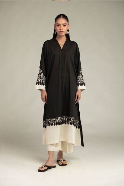 Embroidered | Cotton Dobby | Cotton Dobby Pants | AED 80.00