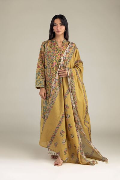 Printed | Cambric | Floral Longline Kurta | AED 150.00
