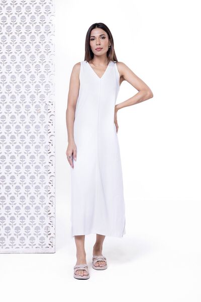 Dyed | Variegated Rib | Maxi Dress | AED 30.00