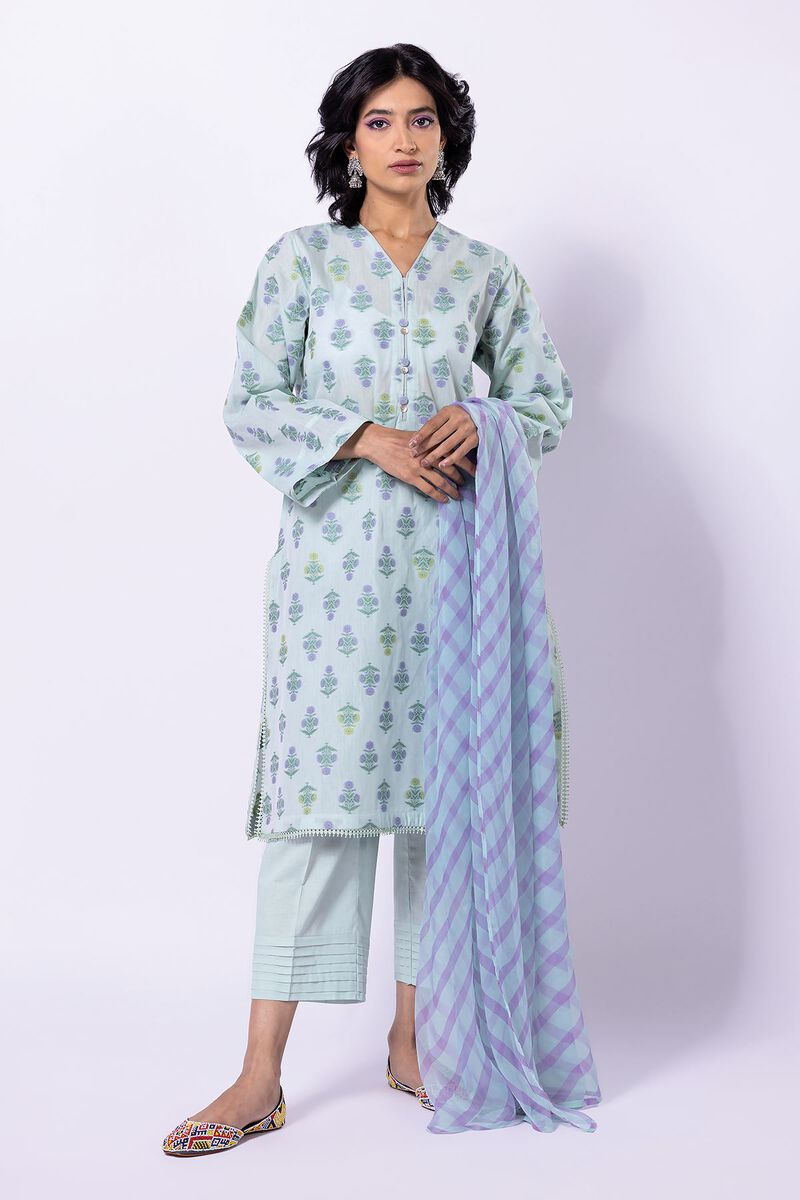 Dyed | Cotton Brosha Jacquard | Fabrics 3 Piece | null