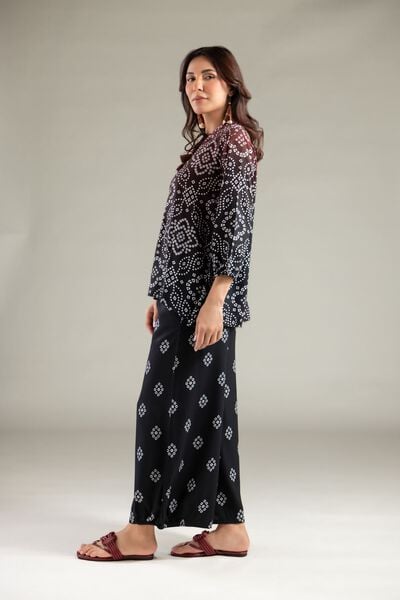 Embroidered | Viscose Crepe | Trousers | AED 60.00