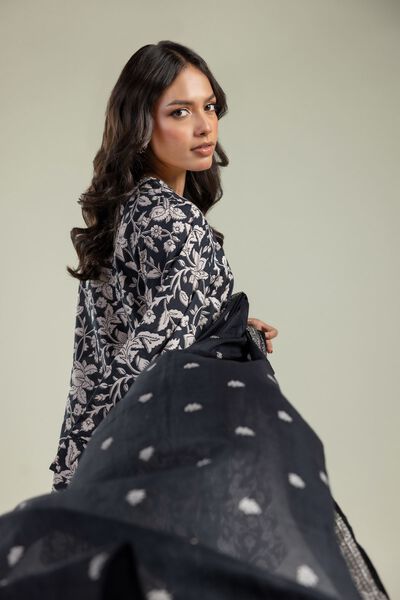 Printed | Lawn | Black Lawn Dupatta | AED 80.00