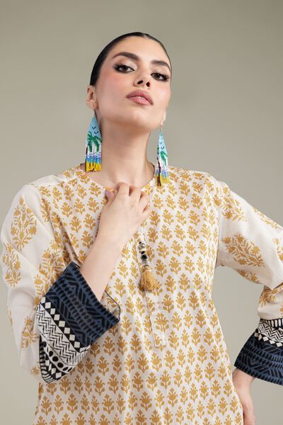 Printed | Cambric | Short Cambric Kurta | AED 100.00