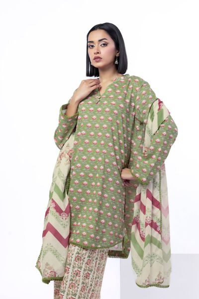 Printed | Cotton | Tailored 3 Piece | AED 180.00