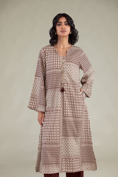 Printed | Cambric | Cambric Longline Kurta | AED 150.00