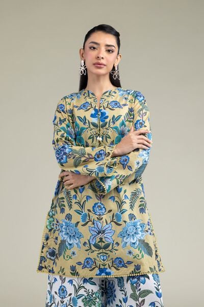 Printed | Cotton Dobby | Floral Cotton Kurta | AED 100.00