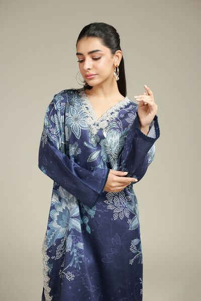 Embroidered | Satin | 2-Piece Tailored Set | AED 230.00