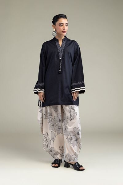 Embroidered | Cotton Dobby | Floral Summer Pants | AED 130.00