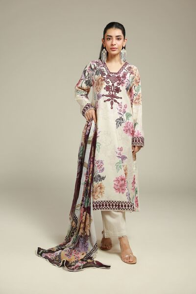 Embroidered | Satin | Fabrics 3 Piece | AED 200.00