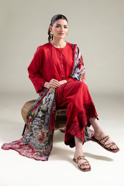 Embroidered | Cotton Dobby | Short Solid Kurta | AED 90.00
