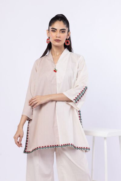 Embroidered | Crosshatch Poplin | Kurta | AED 60.00