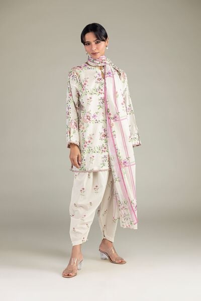 Printed | Cambric | Floral Short Kurta | AED 150.00