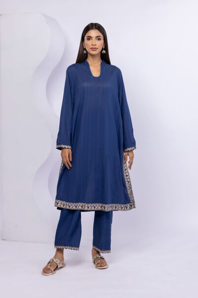 Embroidered | Leno | Kurta | AED 140.00