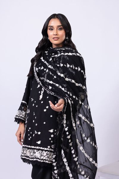 Embroidered | Polyester Crinkle Chiffon | Dupatta | AED 180.00