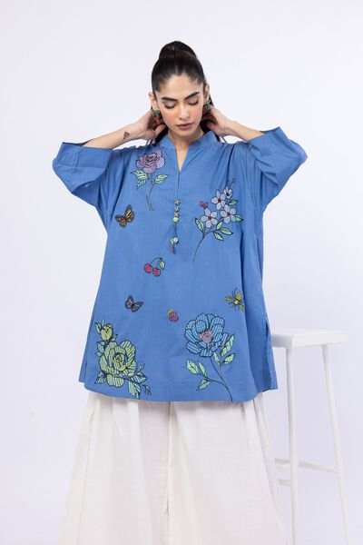 Embroidered | Crosshatch Poplin | Kurta | AED 60.00