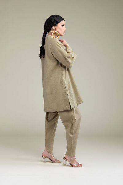 Dyed | Blended Linen | Solid Linen Shalwar | AED 65.00