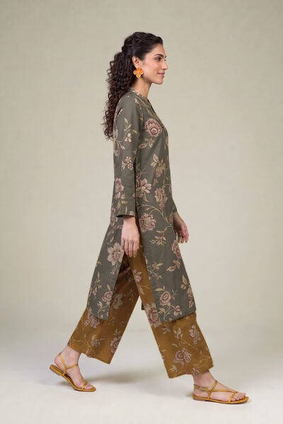 Printed | Light Khaddar | Mustard Printed Pants | AED 130.00