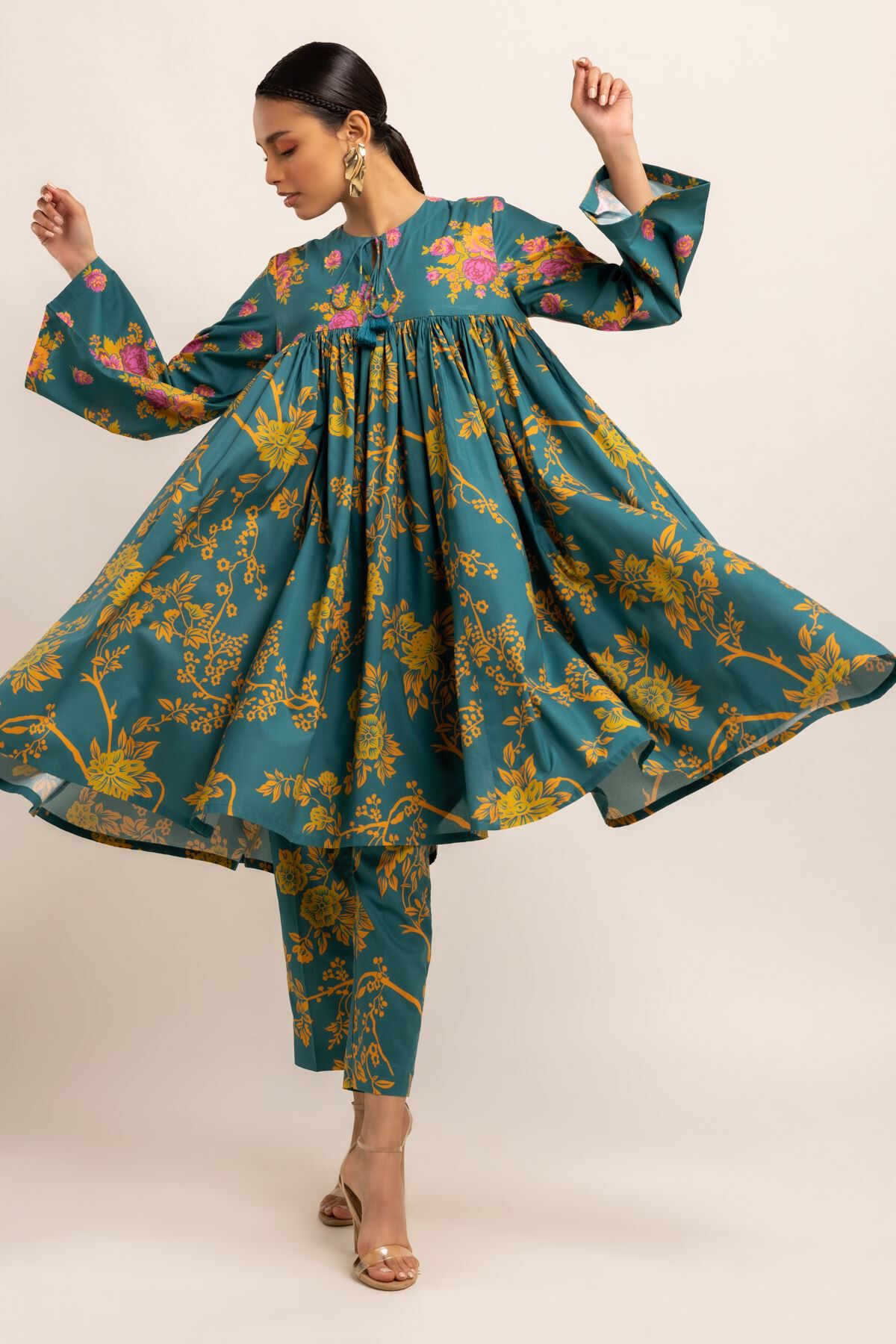 Khaadi clearance frock design