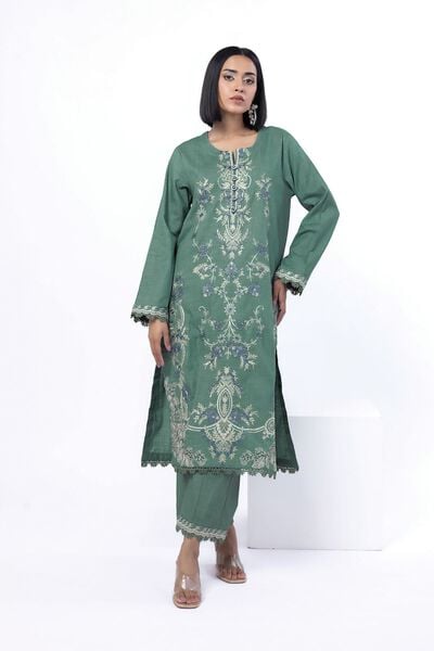 Embroidered | Heavy Textured Cotton | Fabrics 2 Piece | Top and Bottom | AED 160.00