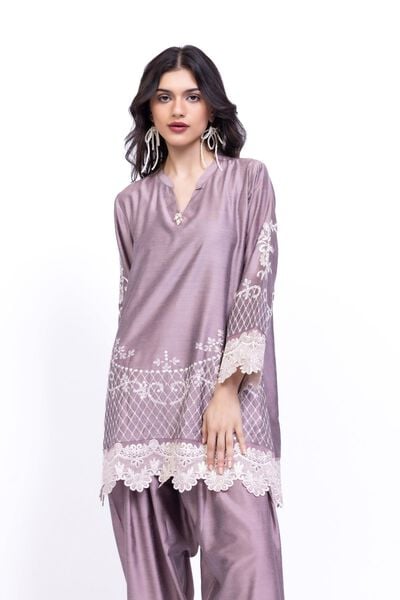 Embroidered | Raw Silk | Kurta | AED 220.00