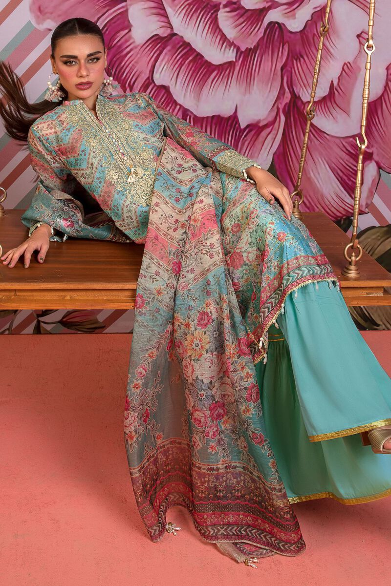 Embroidered | Polyester Organza | Fabrics 3 Piece | null
