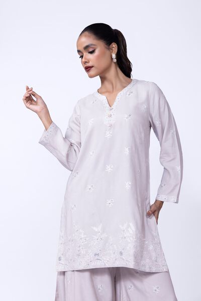 Embroidered | Russian Raw Silk | Kurta | AED 60.00