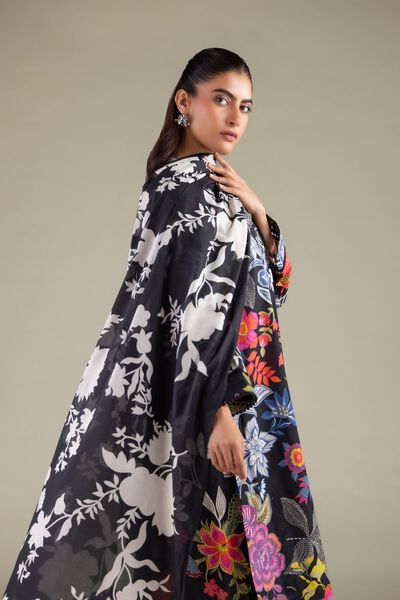 Printed | Cambric | Floral V-Neck Kurta | AED 100.00