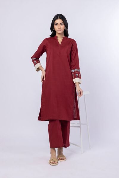 Dyed | Crosshatch Poplin | Pants | AED 60.00