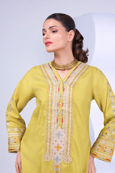 Embroidered | Russian Raw Silk | Kurta | AED 60.00