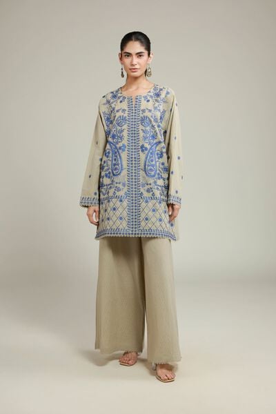 Embroidered | Cotton Dobby | Fabrics 2 Piece | Top and Bottom | AED 150.00