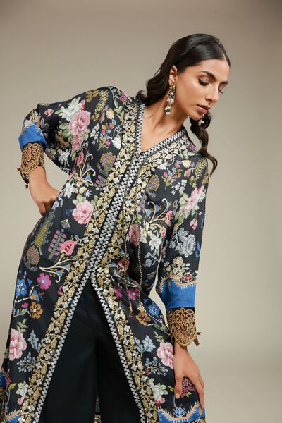 Embroidered | Raw Silk | 2 Piece Co-ord Set | Top and Bottom | AED 150.00