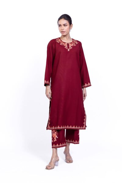Embroidered | Heavy Blended Viscose | Pants | AED 92.00