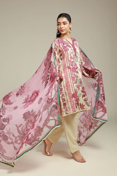 Embroidered | Satin | 3-Piece Tailored Set | AED 300.00