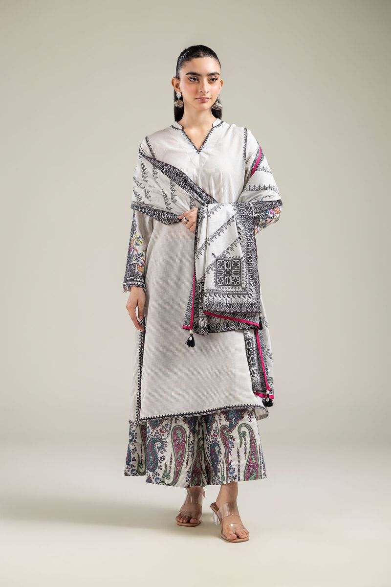 Embroidered | Mesuri | Paisley Printed Pants | AED 100.00