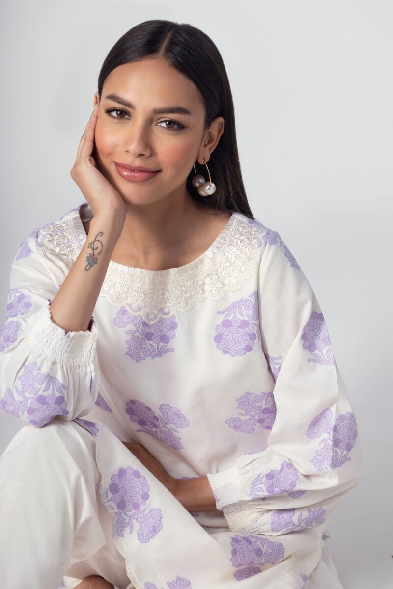 Embroidered | Cotton Polyester Broshia Jacquard | Kurta | null
