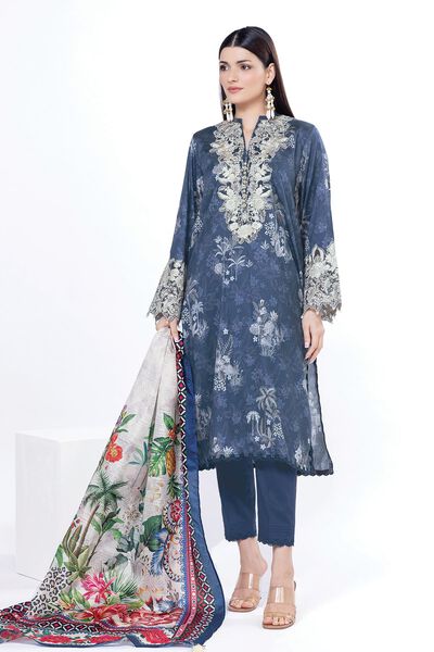 Embroidered | Cotton Satin | Fabrics 3 Piece | AED 110.00