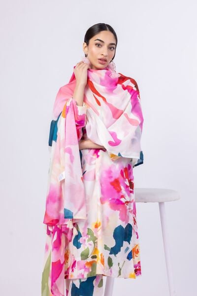 Printed | Light Thai Silk | Dupatta | AED 72.00