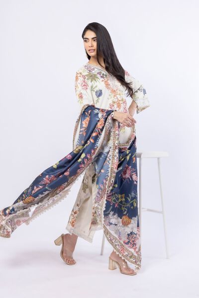 Embroidered | Russian Raw Silk | Pants | AED 56.00