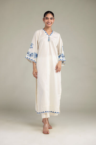 Embroidered | Cambric | Solid Cambric Pants | AED 130.00