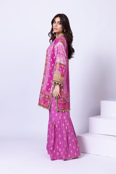 Embroidered | Viscose Oak Silk | Pants | AED 48.00