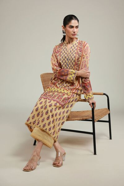 Printed | Cambric | Tailored 2 Piece | Top and Bottom | AED 180.00