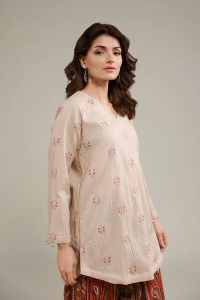 Embroidered | Cotton Crinkle | Kurta | AED 140.00