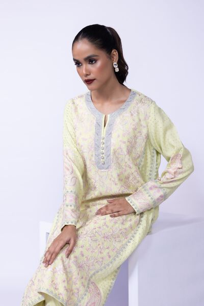 Embroidered | Russian Raw Silk | Kurta | AED 120.00