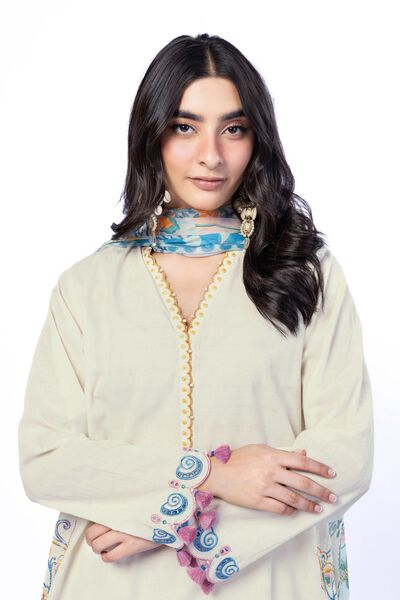 Embroidered | Cotton Dobby | Fabrics 3 Piece | AED 200.00