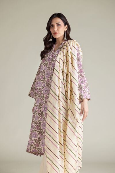 Embroidered | Textured Lawn | Lawn Striped Dupatta | AED 80.00