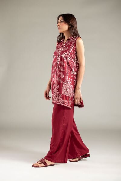 Printed | Viscose | Relaxed Solid Pants | AED 130.00