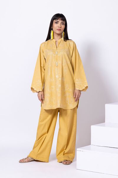 Embroidered | Crosshatch Poplin | Kurta | AED 140.00